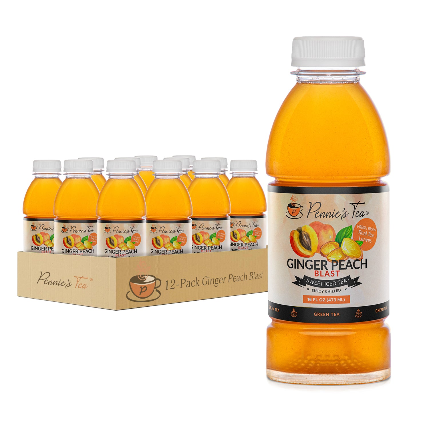 Peach and Ginger Iced Tea - The Tasty Bite